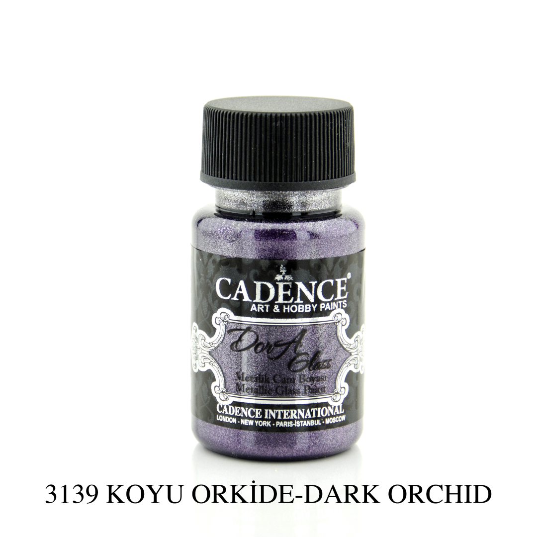 Cadence Dora Metallic Glas Verf 50 ml Donker Orchidee