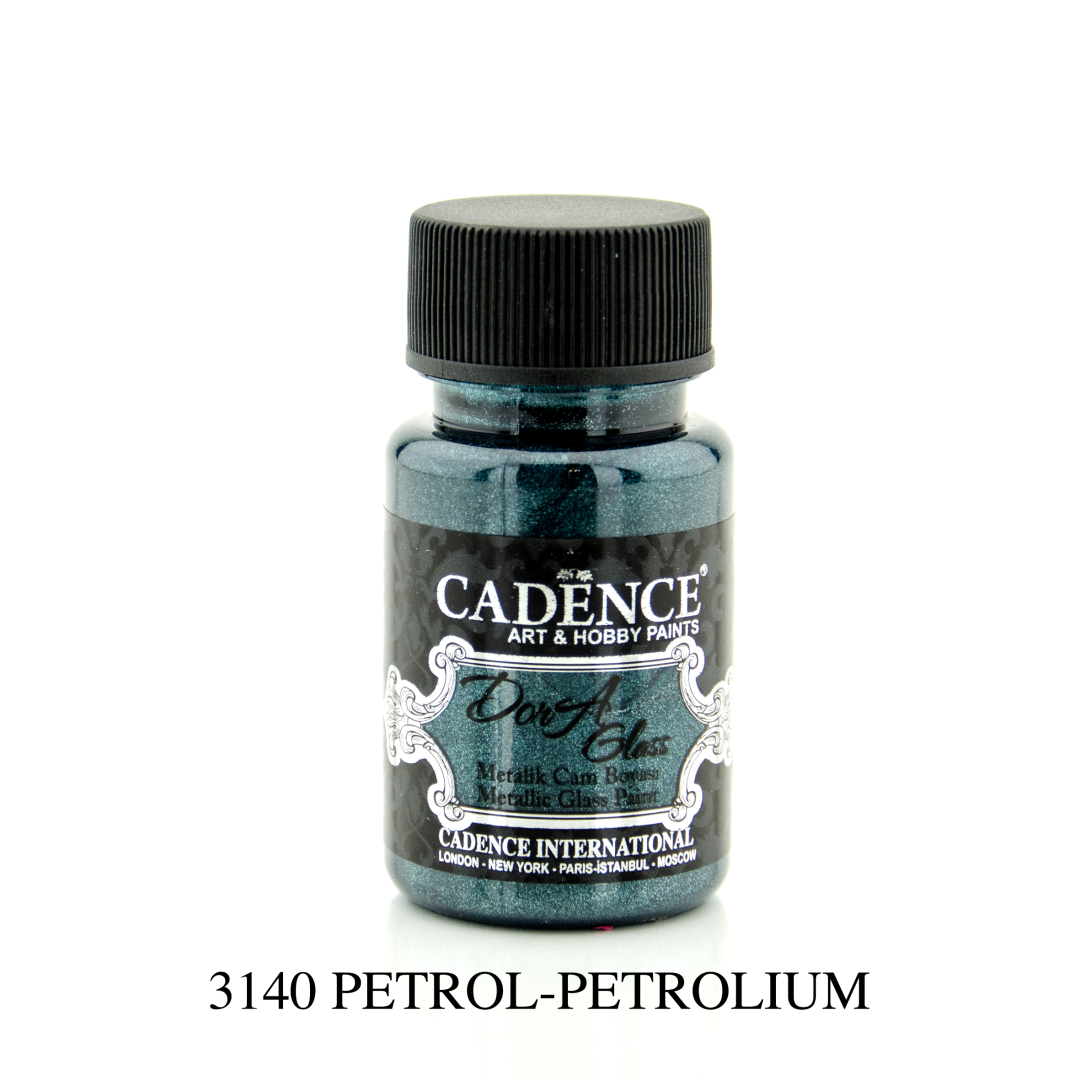 Cadence Dora Metallic Glasfarbe 50 ml Petrolblau