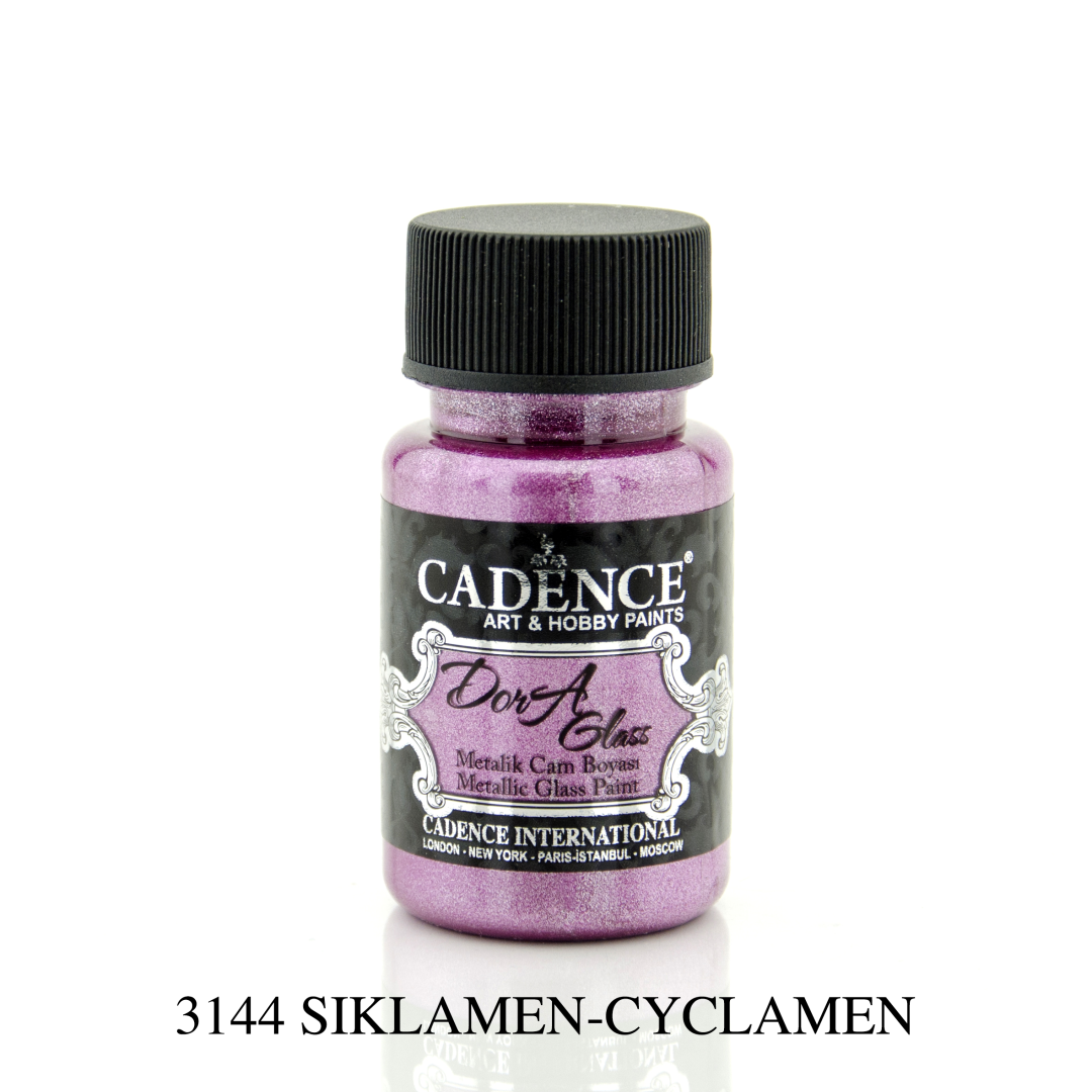 Cadence Dora Metallic Glass Paint 50 ml Cyclamen