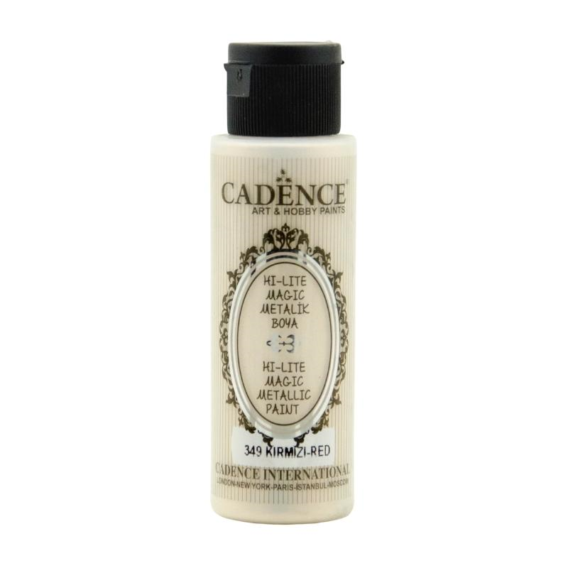 Cadence Hi Lite Acrylic Metallic Paint 70 ml Red