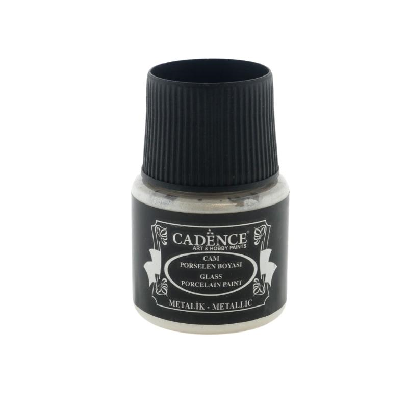 Cadence Glas- und Porzellanfarbe Metallic 45 ml Perlmutt