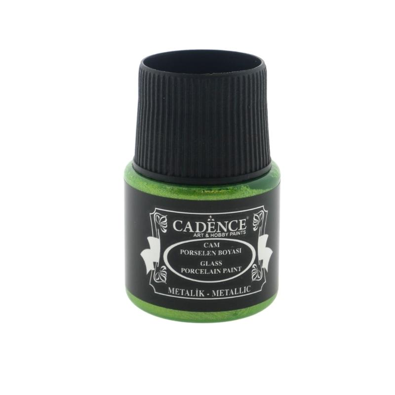 Cadence Glas- und Porzellanfarbe Metallic 45 ml Pistaziegrün