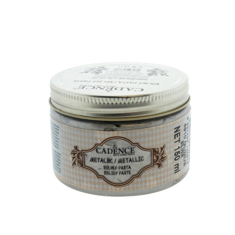 Cadence Metallic Relief Paste 150 ml Silber