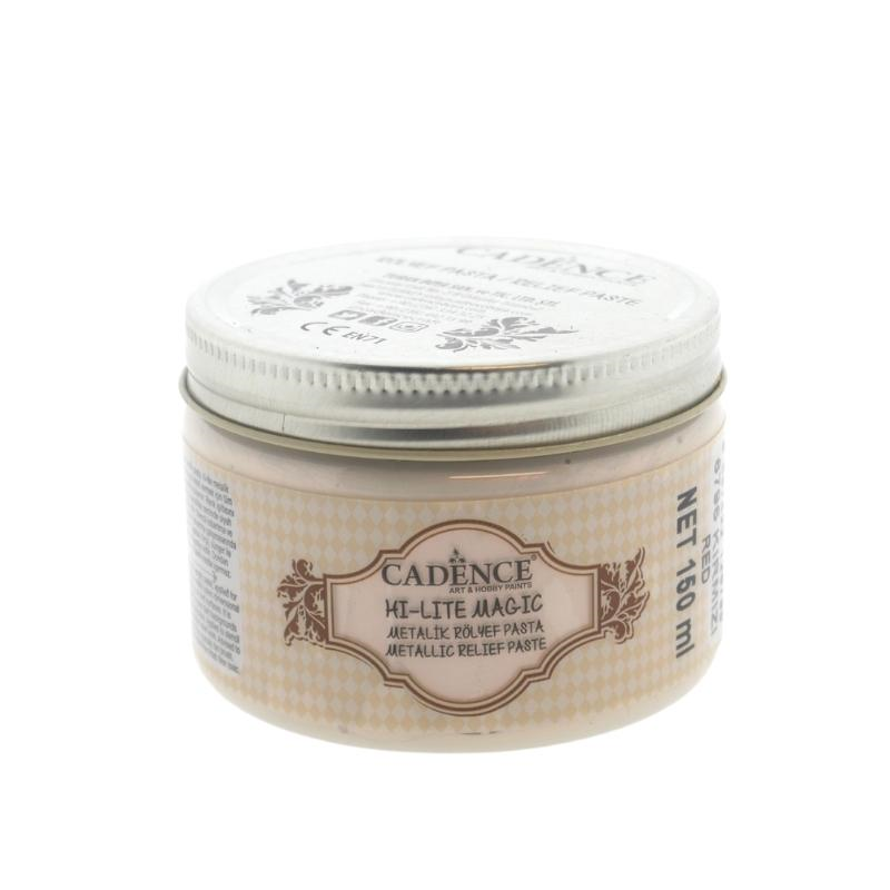 Cadence Hi Lite Metallic Relief Pasta 150 ml Rood