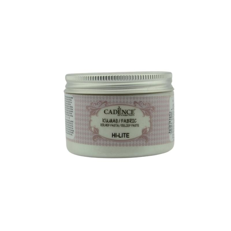 Cadence Textile Hi Lite Metallic Relief Paste 150 ml Green