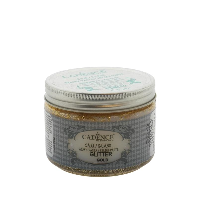 Cadence Glas Glitter Relief Pasta 150 ml Goud