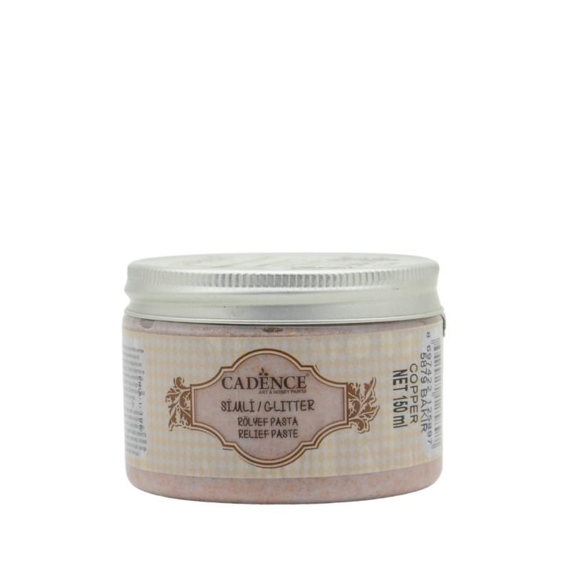 Cadence Glas Glitter Reliefpaste 150 ml Kupfer