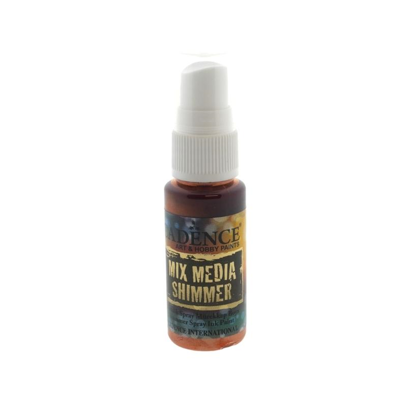 Cadence Mixed Media Shimmer Ink Spray Metallic 25 ml Orange