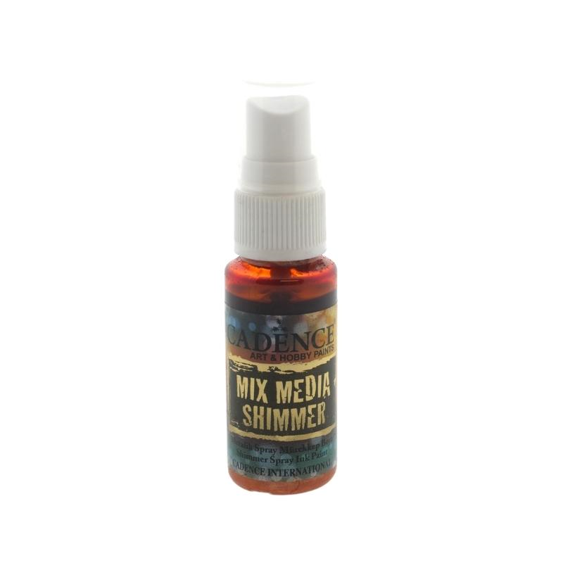 Cadence Mixed Media Shimmer Inkt Spray Metallic 25 ml Donker Oranje