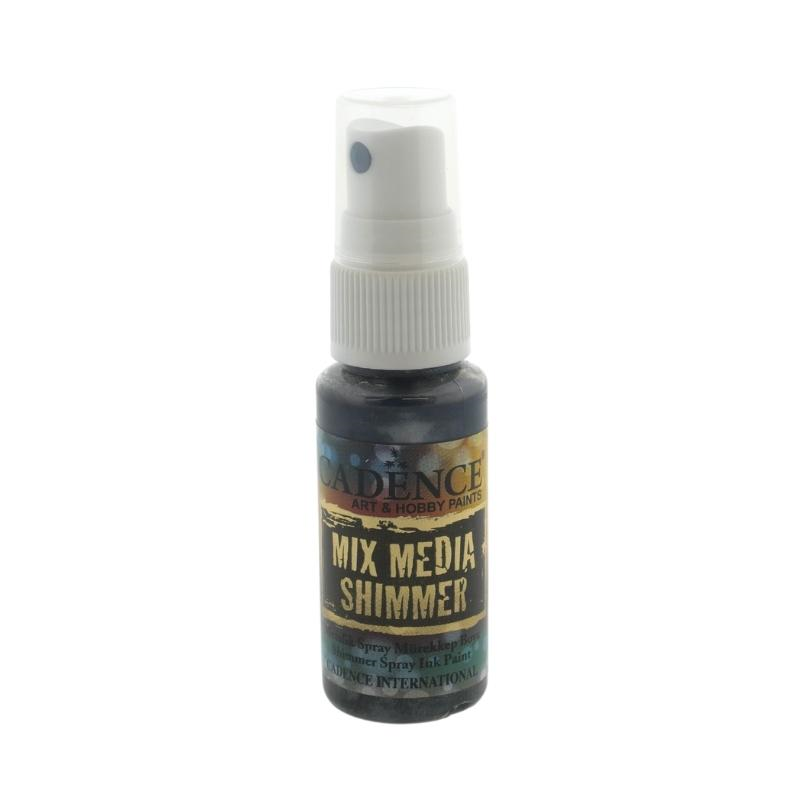 Cadence Mixed Media Shimmer Ink Spray Metallic 25 ml Schwarz