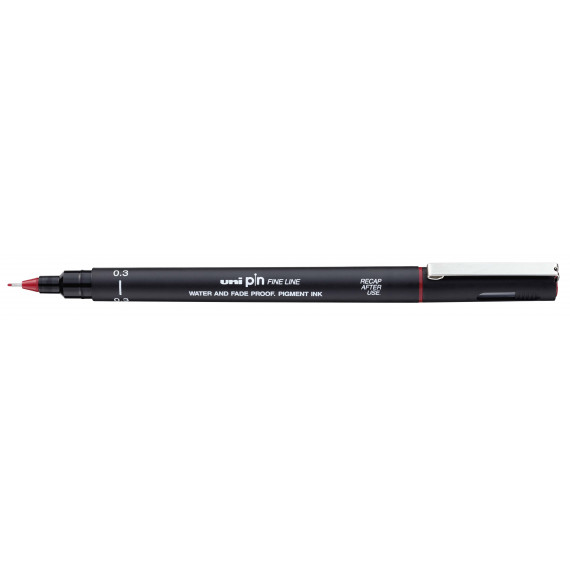 Uni Pin Fineliner 0,3 mm Rot