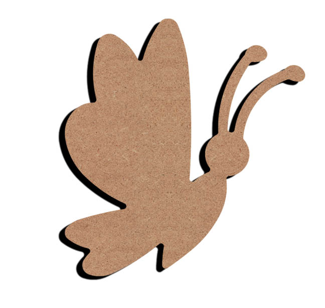 MDF Figuur Cartoon Vlinder 15 cm