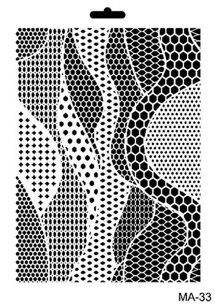 Cadence Mixed Media Stencil MA33 21x29 cm Vlakken