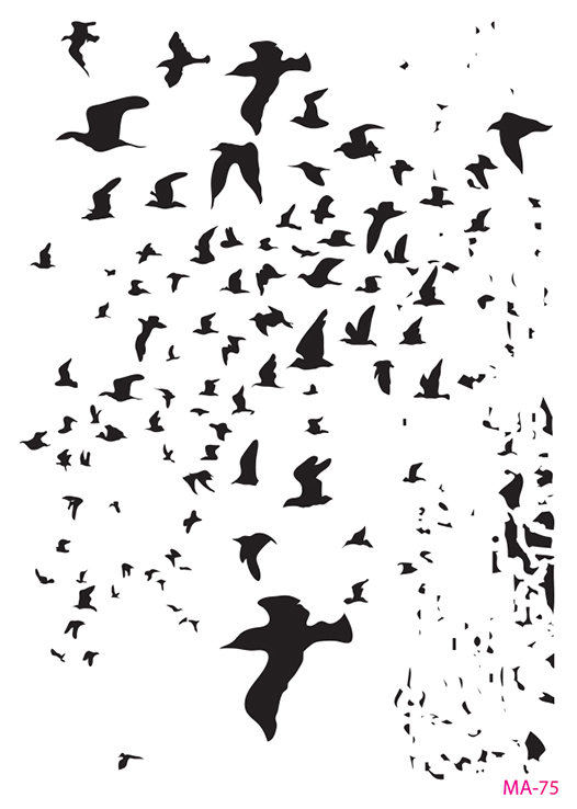 Cadence Mixed Media Stencil MA75 21x29 cm Birds