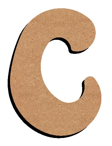 Gomille MDF Letter C 8 cm