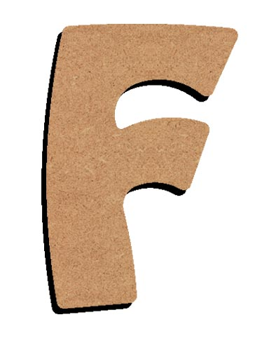 Gomille MDF Letter F 8 cm