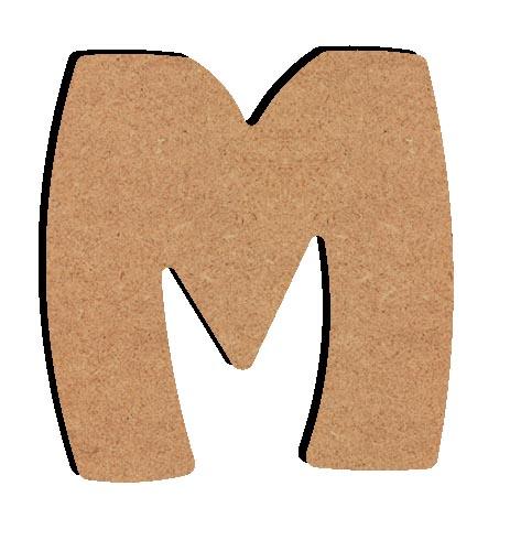 Gomille MDF Letter M 8 cm
