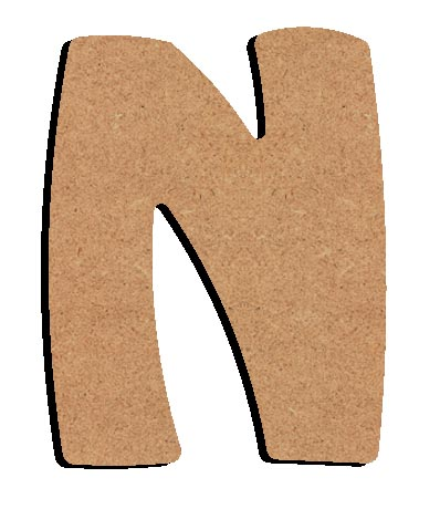 Gomille MDF Buchstabe N 8 cm