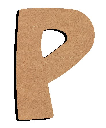 Gomille MDF-Buchstabe P 8 cm