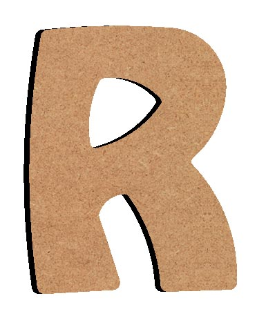 Gomille MDF-Buchstabe R 8 cm