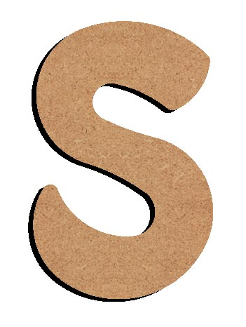 Gomille MDF-Buchstabe S 8 cm