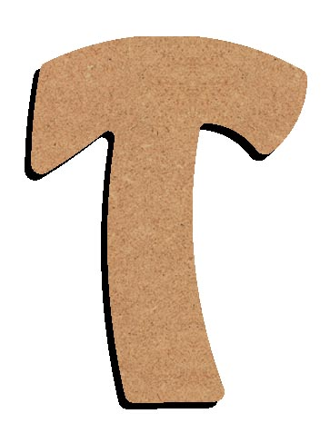 Gomille MDF Letter T 8 cm