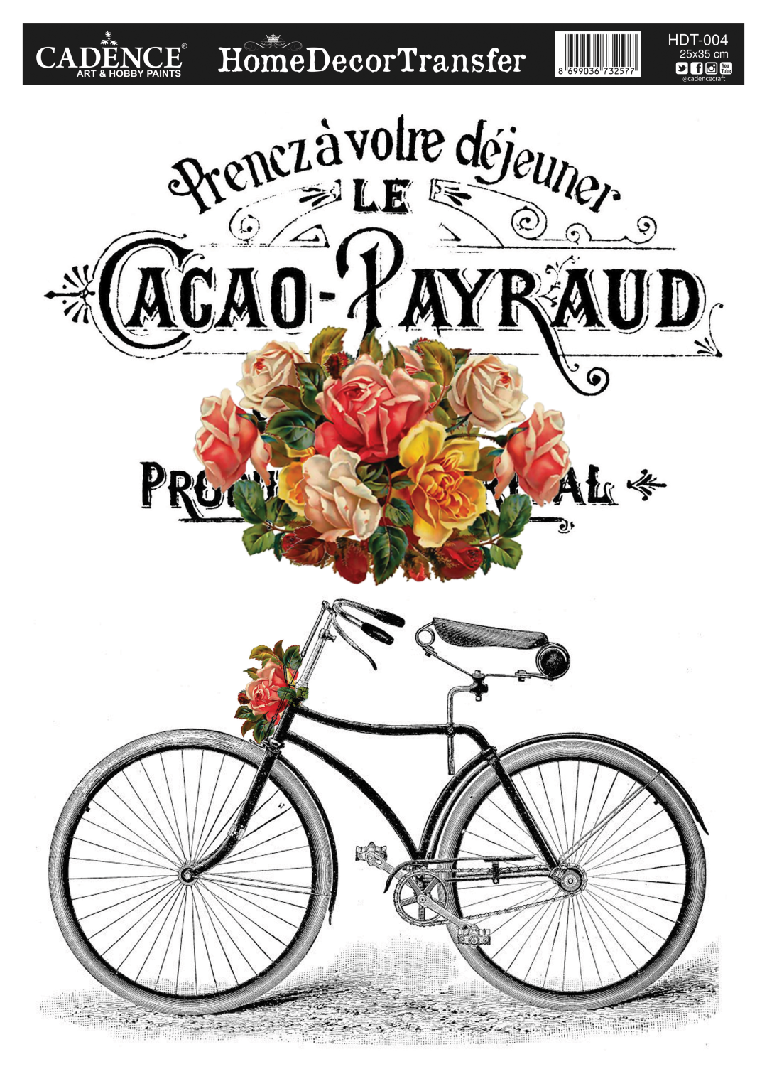Cadence Home Deco Transfer HDT-004 25x35 cm Fiets
