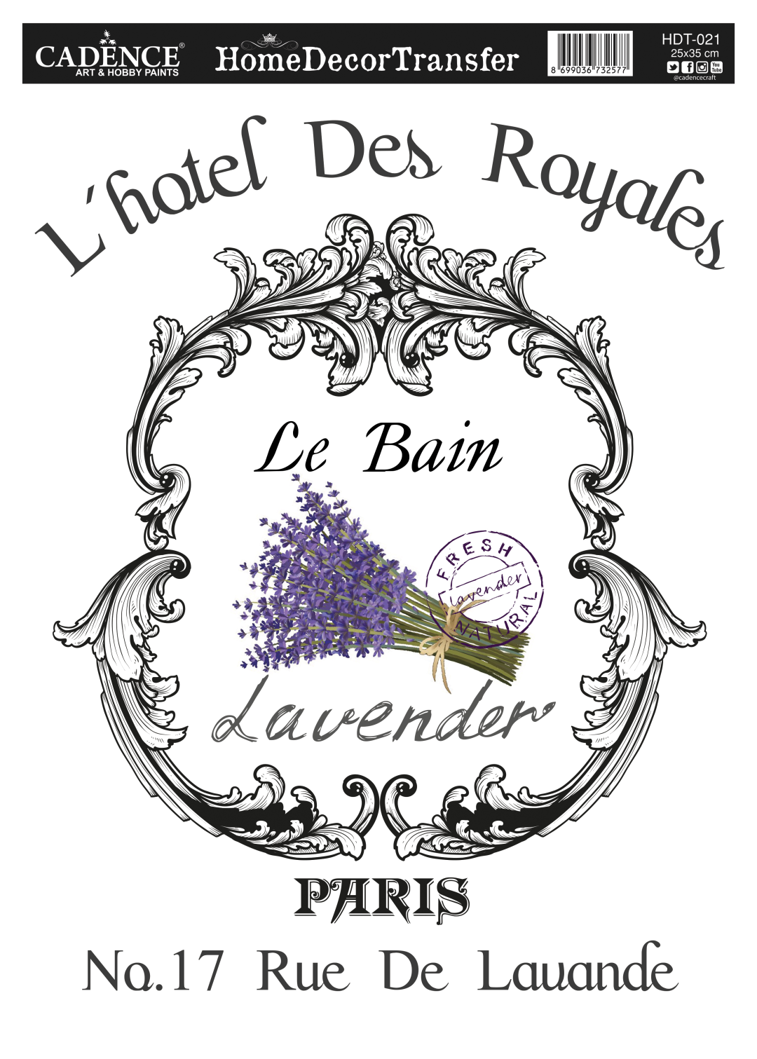 Cadence Home Deco Transfer HDT-021 25x35 cm Lavender