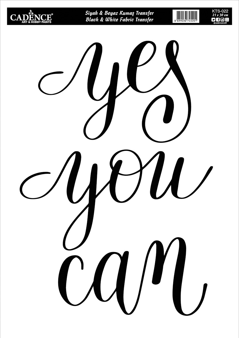 Cadence Textiel Transfer KTS-022 21x30 cm Yes You Can