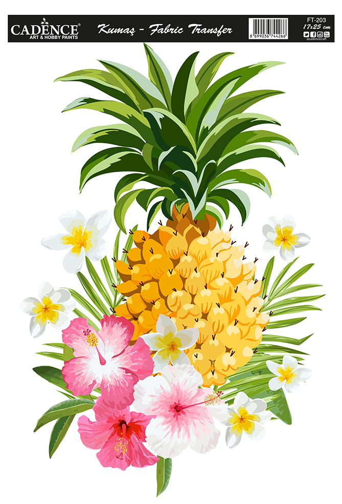 Cadence Textiel Transfer FT-203 17x25 cm Ananas