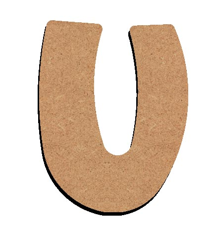 Gomille MDF Buchstabe U 8 cm