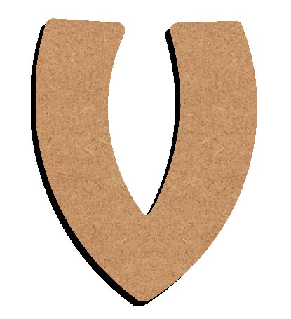 Gomille MDF Letter V 8 cm