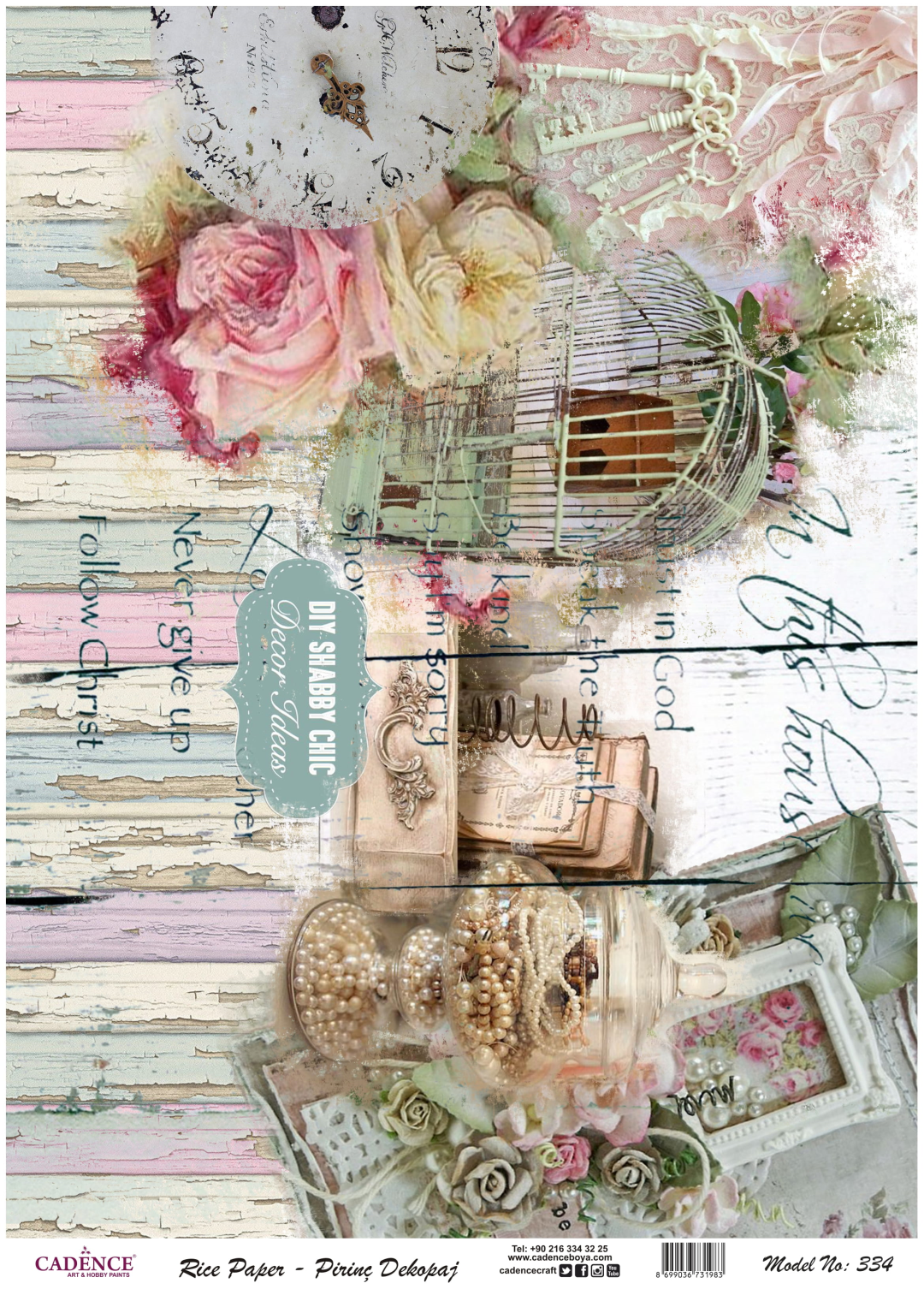 Cadence Rice Decoupage Paper 334 30x42 cm Birdcage