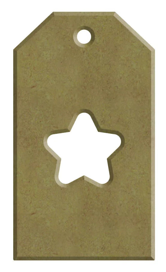 Gomille MDF Figure 4x7 cm Label Star