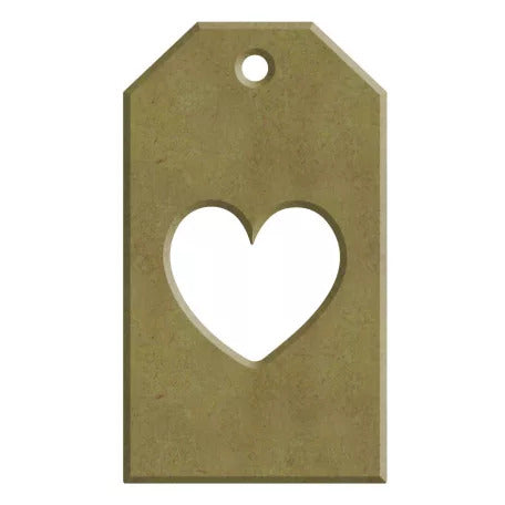 Gomille MDF Figuur 4x7 cm Label Hart