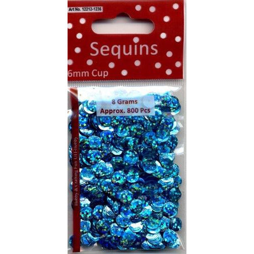 Pailletten 6 mm Disco Laser Türkis 8gr