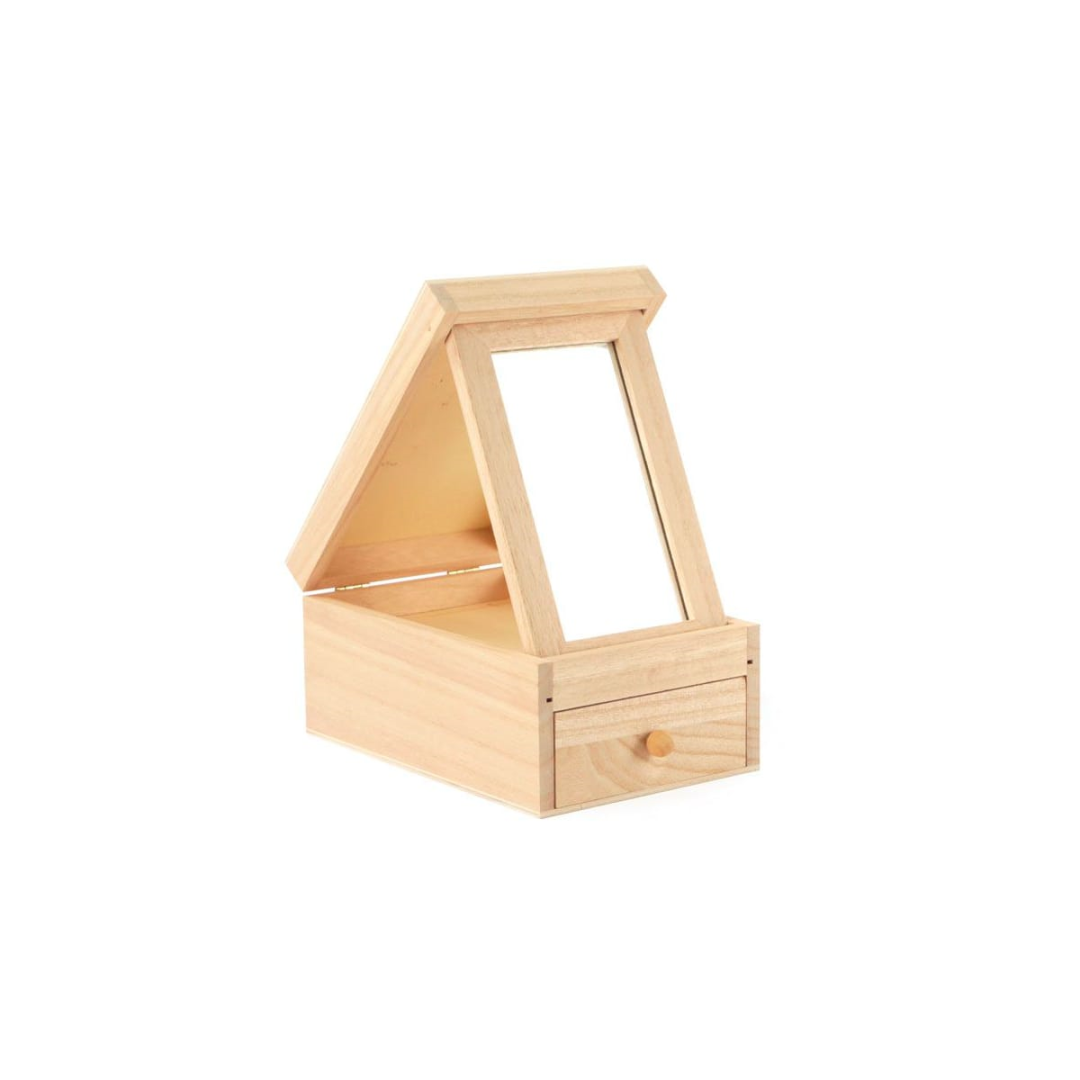 GC Wooden Dressing Table with Mirror Drawer 12x18x8.5 cm