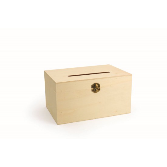 GC Holzkiste mit Schlitz 24x16x13 cm