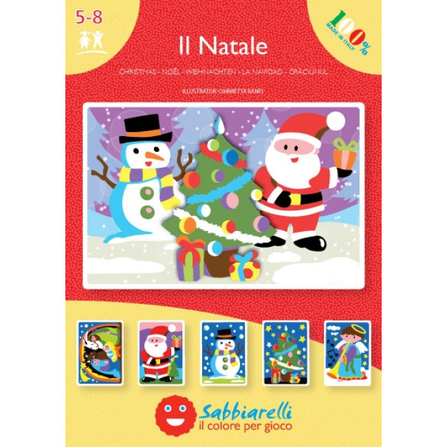 Sabbiarelli Sands painting Album Weihnachten 15x20 cm 5 Stück