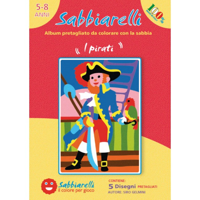 Sabbiarelli Zandschilderen Album Piraten 15x20 cm 5 stuks