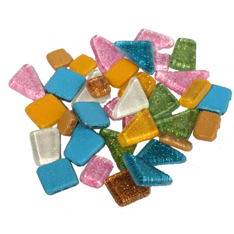 Soft Glas Polygonal Glitter Mix Pastel 100 gr
