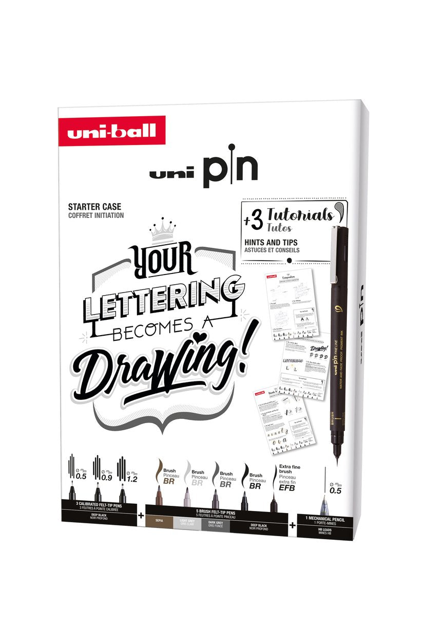 Uni-ball Pin Anfängerkoffer Lettering