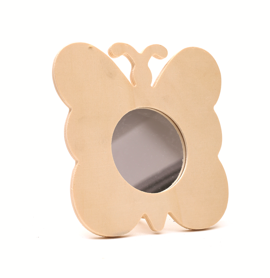 GC Houten Spiegel Vlinder 15,5x15 cm