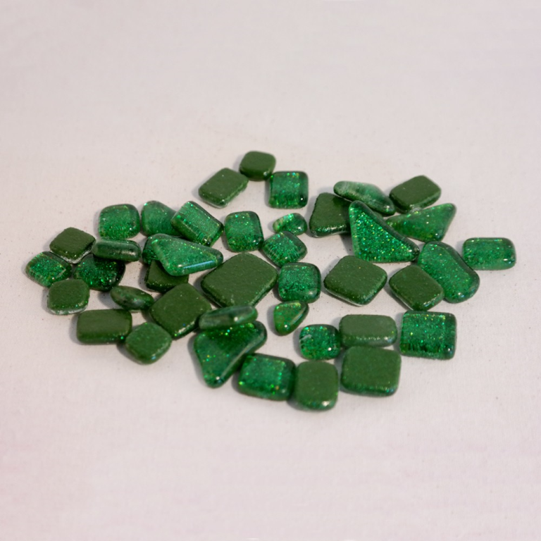 Soft Glas Polygonal Glitter Groen 100 gr