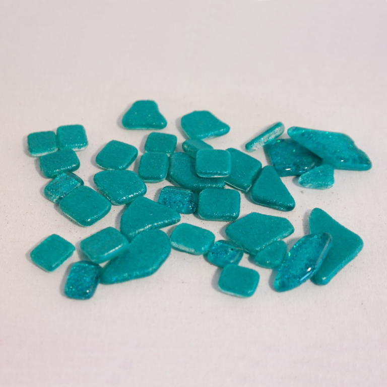 Soft Glas Polygonal Glitter Turquoise 100 gr