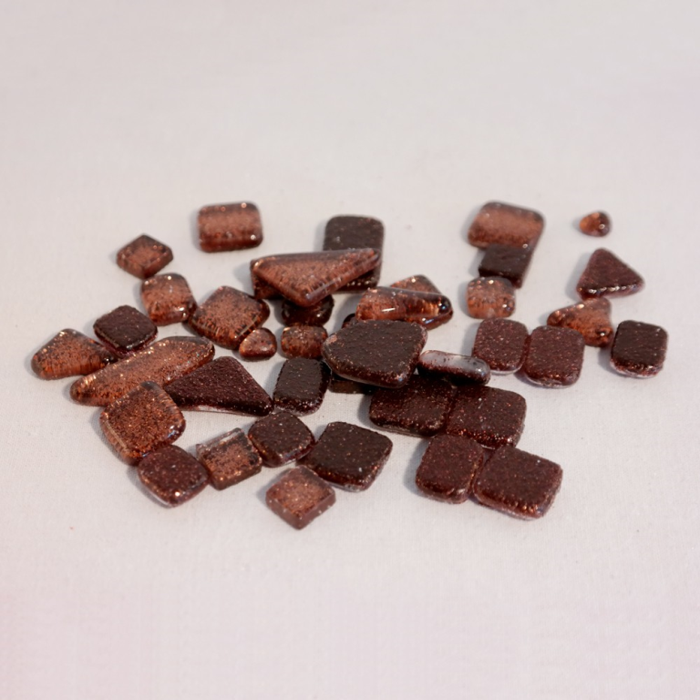 Soft Glass Polygonal Glitter Brown 100 gr