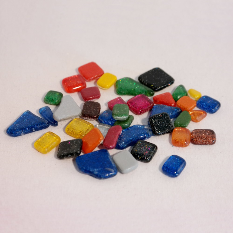 Soft Glass Polygonal Glitter Mix Colourful 100 gr