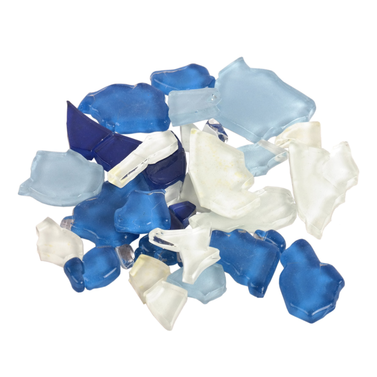 Crash Glas Mix Blau 100 gr