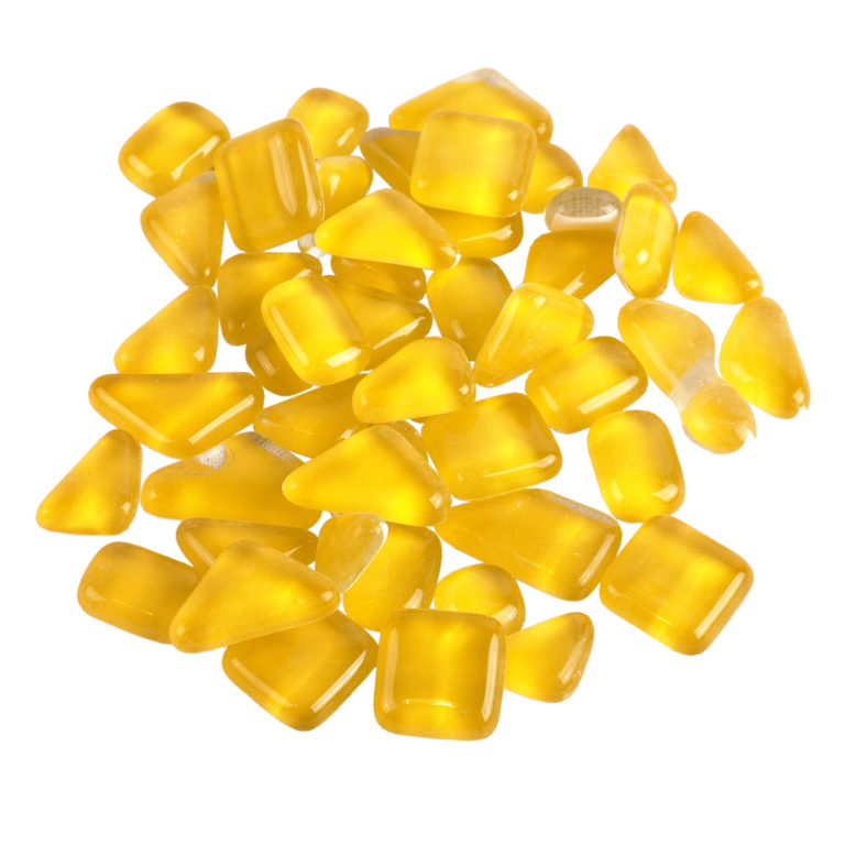 Soft Glas Polygonal Helder Geel 100 gr