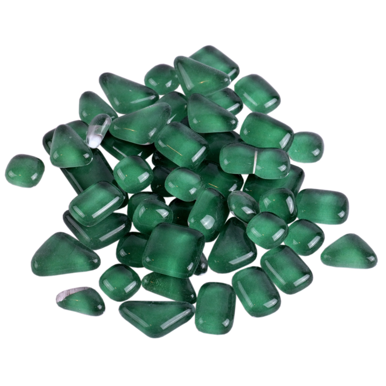 Weiches Glas Polygonal Hellgrün 100 g